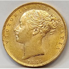 AUSTRALIA 1885 . ONE 1 SOVEREIGN . MELBOURNE . GOLD
